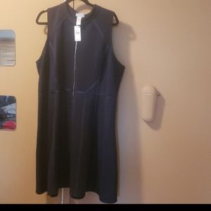 Lane Bryant blue and black sleeveless dress